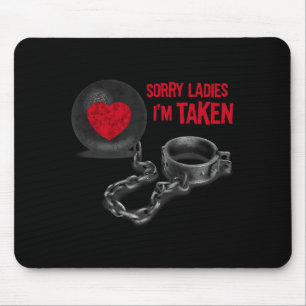 Mens Valentine's Day - Ball And Chain  Mouse Pad
