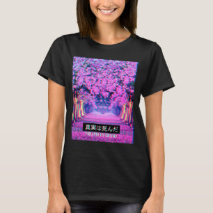 Mens Vaporwave Aesthetic Sakura Japanese Cherry T-Shirt
