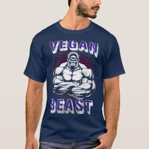 Mens Vegan Beast Gym Vegetarian Gifts Vegetarianis T-Shirt