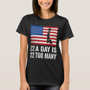 Mens Veteran 22 Day Suicide Awareness Ptsd Veteran T-Shirt