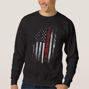 Mens Veteran American Flag Veterans Day Patrio Dad Sweatshirt