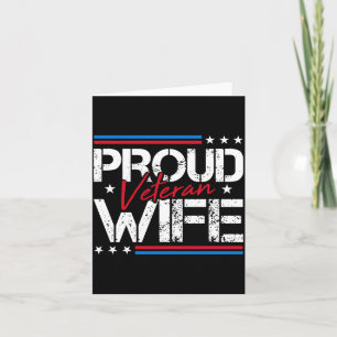 Mens veteran proud wife army cool mother's day card