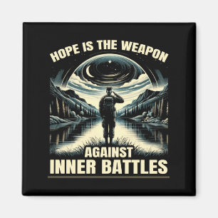 Mens Veteran Suicide Awareness Mental Health Magnet