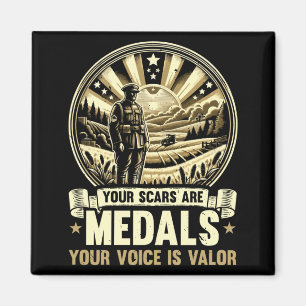 Mens Veteran Suicide Awareness Mental Health Magnet