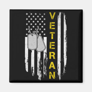 Mens Veteran Usa Flag Aamerica Military Veterans Magnet