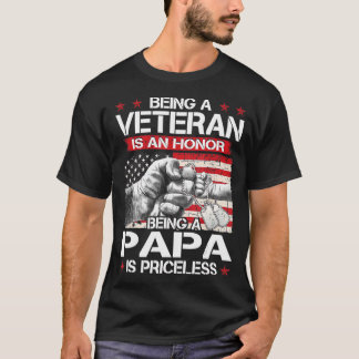 Mens Veterans Day Being Veteran An Honour Being Pa T-Shirt