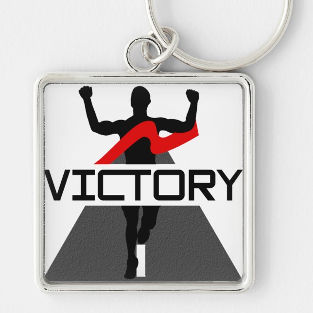 Mens Victory Runner Keychain (Front)