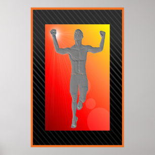 Mens Victory Runner Poster 24"x36"