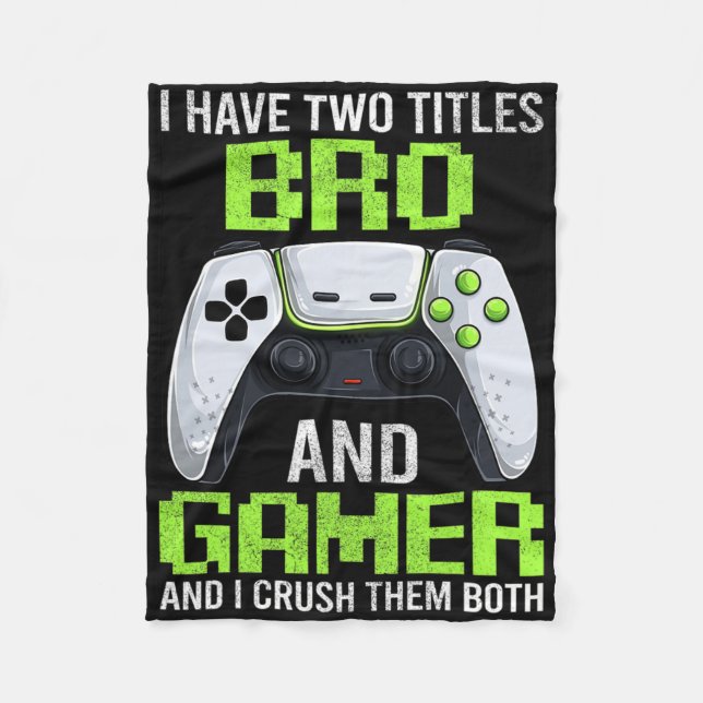 Mens Video Game Bro Gamer Shirt  Fleece Blanket (Front)