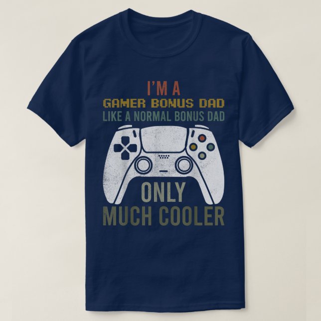 Mens Video Game Gamer Bonus Dad Apparel, Funny Fat T-Shirt (Design Front)