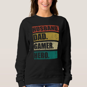 Mens Video Game Vintage Husband Dad Gamer Father' Sweatshirt
