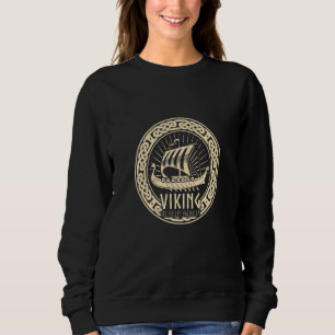Mens Viking Dragon Ship Valhalla Norse Mythology Sweatshirt