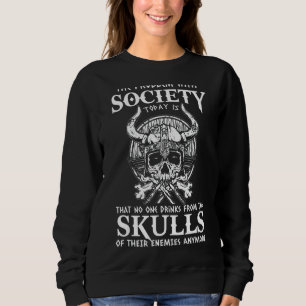 Mens Viking Nordic Valhalla Odin Funny Society Pro Sweatshirt