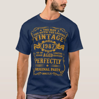 Mens Vintage 1987 Man Myth Legend 35 Year Old Gift T-Shirt