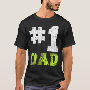 Mens Vintage 1 Dad Number One Tennis Dad Father's T-Shirt