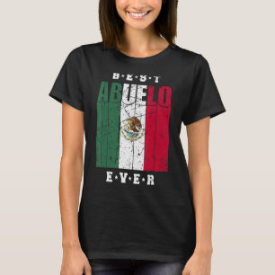 Mens Vintage Abuelo Mexico Flag Grandpa Mexican Ab T-Shirt