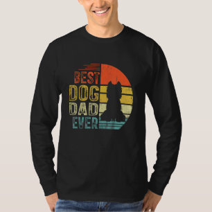 Mens Vintage American Eskimo Best Dog Dad Ever Fat T-Shirt