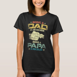 Mens Vintage Being A Dad Is An Honour Being A Gran T-Shirt