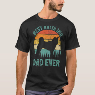 Mens  Vintage Best Akita Inu Dad Ever Father's Day T-Shirt