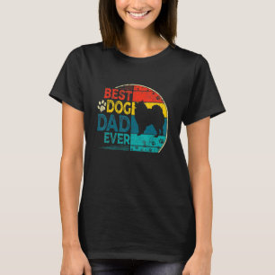 Mens Vintage Best American Eskimo Dog Dad Ever Fat T-Shirt