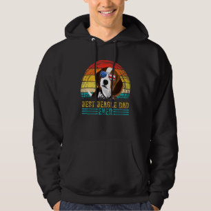 Mens Vintage Best Beagle Dad Ever Men Father's Day Hoodie