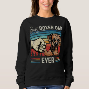 Mens Vintage Best Boxer Dad Dog For Fathers Day Sweatshirt