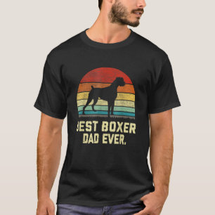 Mens Vintage Best Boxer Dad Ever Dog Fathers Day T-Shirt