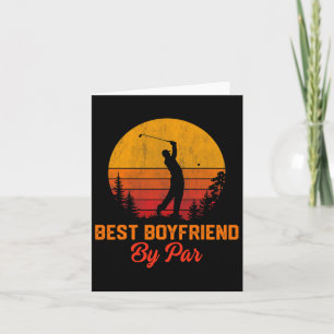 Mens Vintage Best Boyfriend By Par Golf Boyfriend Card