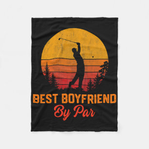Mens Vintage Best Boyfriend By Par Golf Boyfriend Fleece Blanket
