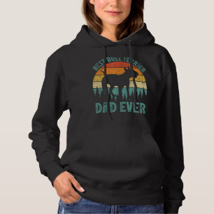 Mens  Vintage Best Bull Terrier Dad Ever Father's  Hoodie