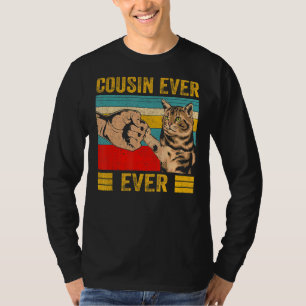 Mens Vintage Best Cat Cousin Ever Bump Fit  Cat Da T-Shirt