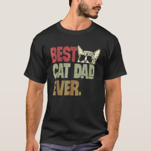 Mens Vintage Best Cat Dad Ever Cat Daddy 2022 T-Shirt