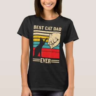Mens Vintage Best Cat Dad Ever Cat Daddy Father D T-Shirt