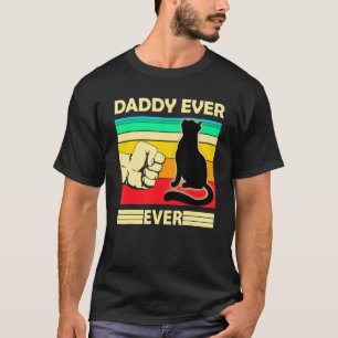 Mens Vintage Best Cat Daddy Ever Bump Fit Cat Dad T-Shirt