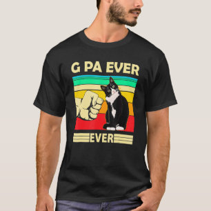 Mens Vintage Best Cat G Pa Ever Bump Fit Cat Dad T-Shirt