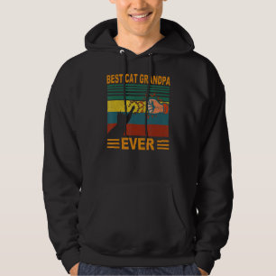 Mens Vintage Best Cat Grandpa Ever  Cat Grandpa Fa Hoodie