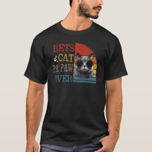 Mens Vintage Best Cat Pa Paw Ever Cat Pa Paw T-Shirt