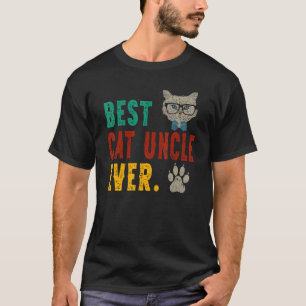 Mens Vintage Best Cat Uncle Ever Bump Fi Fathers D T-Shirt