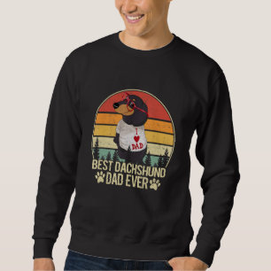 Mens Vintage Best Dachshund Dad Ever Dog  Fathers  Sweatshirt