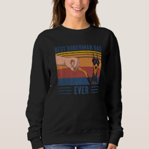 Mens Vintage Best Doberman Dad Ever Fist Bump Dog Sweatshirt