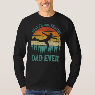 Mens  Vintage Best Figure Skating Dad Ever Father' T-Shirt