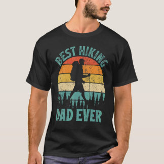 Mens Vintage Best Hiking Dad Ever Father's Day T-Shirt