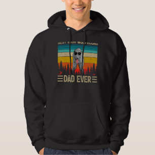 Mens Vintage Best Irish Wolfhound Dad Ever Father Hoodie