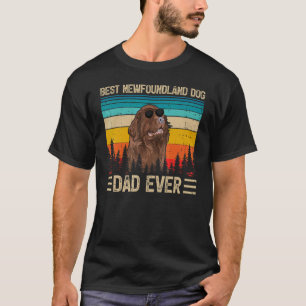 Mens Vintage Best Newfoundland Dog Dad Ever Fathe T-Shirt