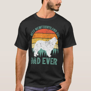 Mens Vintage Best Newfoundland Dog Dad Ever Fathe T-Shirt