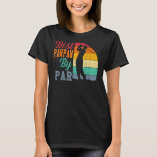 Mens Vintage Best Pawpaw By Par Disc Golf Dad Fat T-Shirt