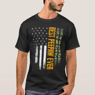 Mens Vintage Best Peepaw Ever Camo American Flag D T-Shirt