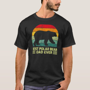 Mens  Vintage Best Polar Bear Dad Ever Father's Da T-Shirt