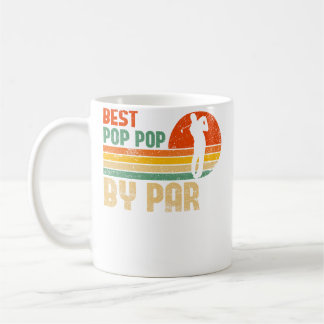 Mens Vintage Best Pop Pop By Par Funny Golf Grand Coffee Mug