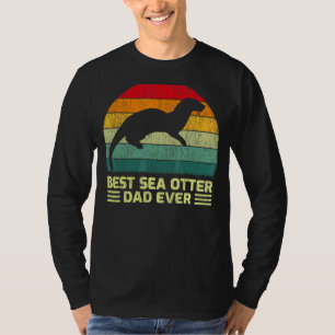Mens Vintage Best Sea Otter Dad Ever Father's Day T-Shirt